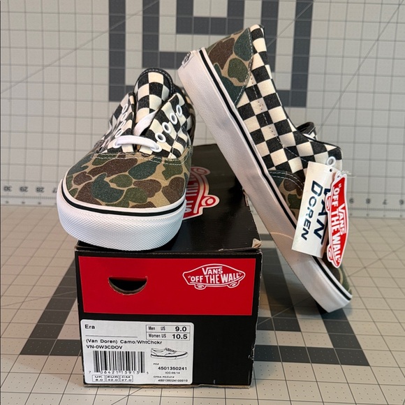Vans Van Doren Archive Men's Checkered Camo Sneakers SKU VN0W3CDOV Deadstock - Picture 2 of 3